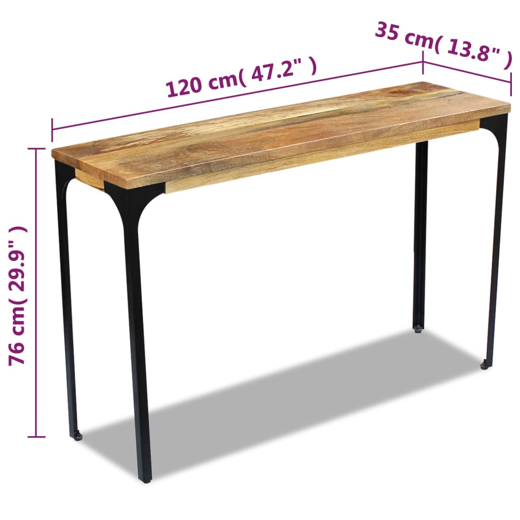 Console Table Mango Wood 120X35X76 Cm