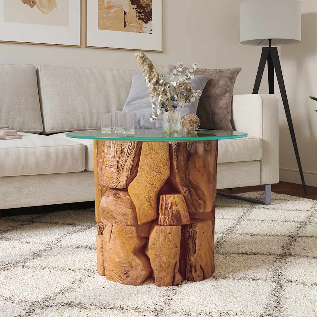 Coffee Table Solid Teak Driftwood 60 Cm