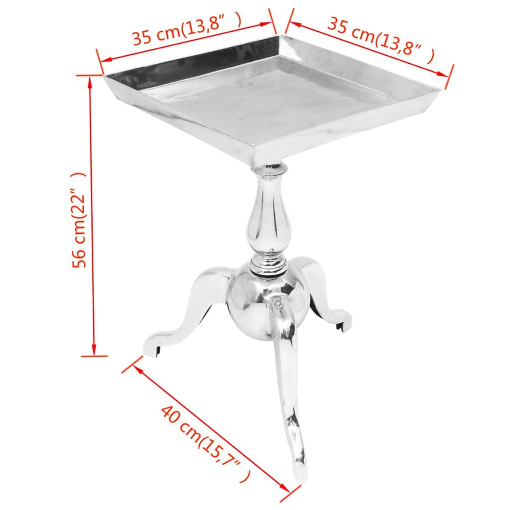 Side Table Aluminium Silver