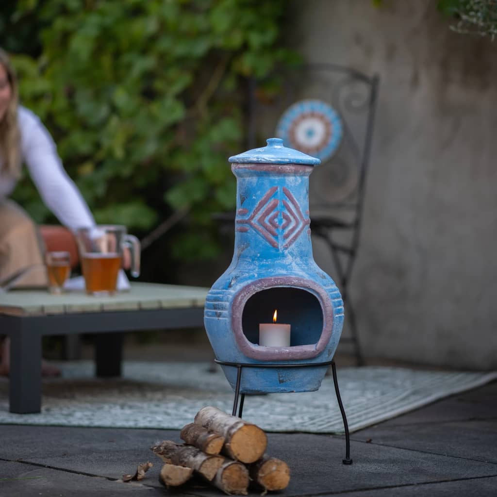 Redfire Fireplace Colima Clay Sea Blue/Red 86031