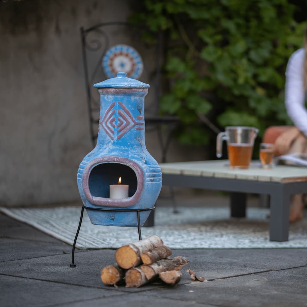 Redfire Fireplace Colima Clay Sea Blue/Red 86031