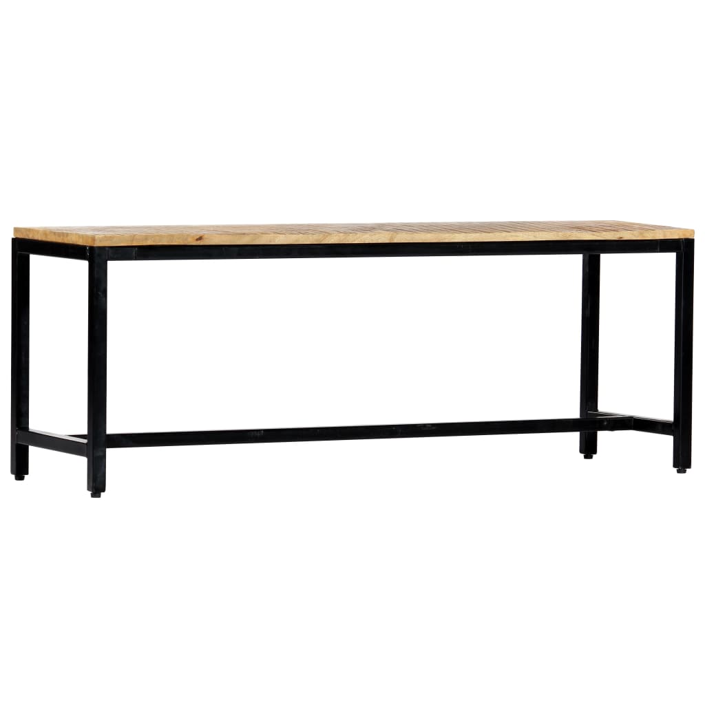 Dining Bench Solid Rough Mango Wood