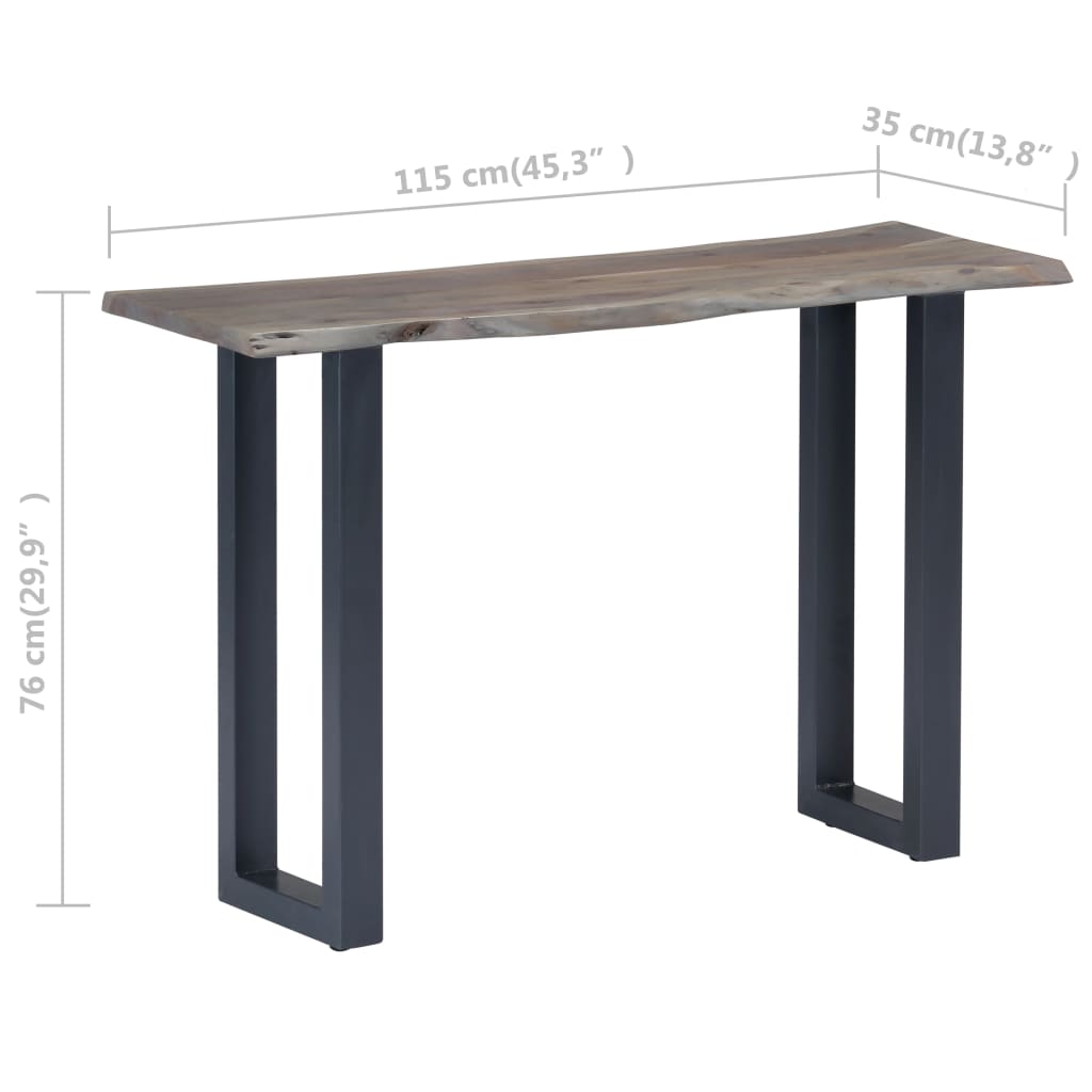 Console Table 115X35X76 Cm Solid Aacia Wood And Iron
