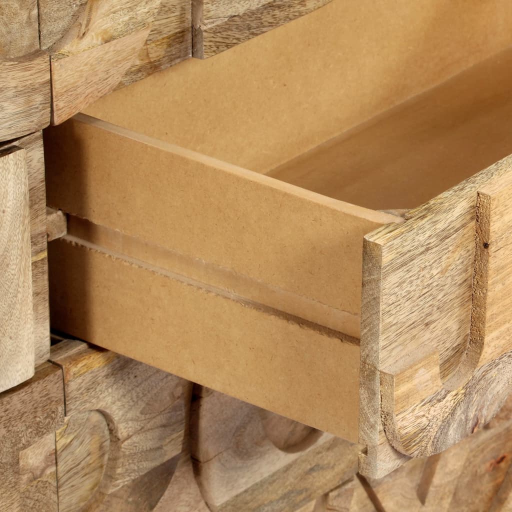 Alphabet Cabinet With 6 Drawers 120X35X79 Cm Solid Mango Wood