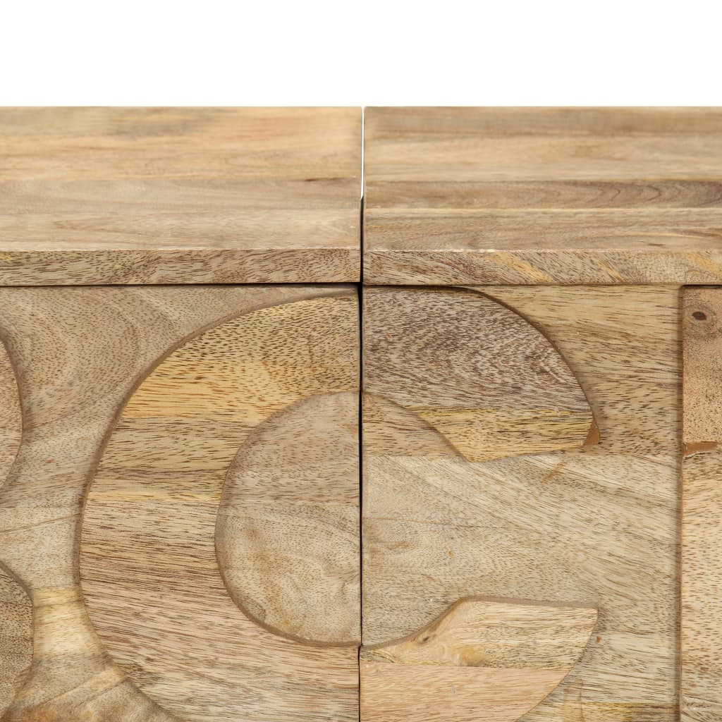 Alphabet Cabinet With 6 Drawers 120X35X79 Cm Solid Mango Wood