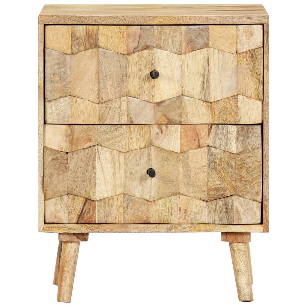 Bedside Cabinet 40X30X50 Cm Solid Mango Wood