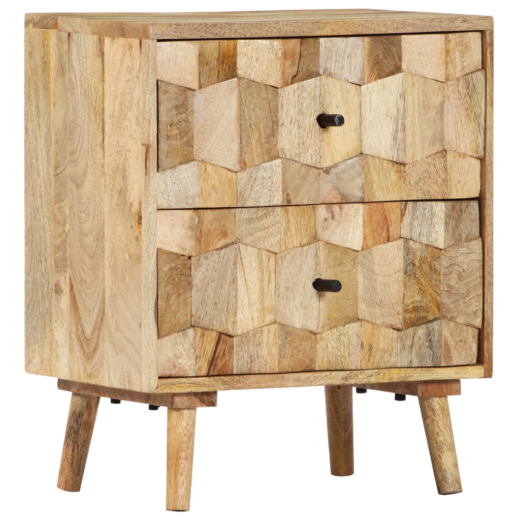 Bedside Cabinet 40X30X50 Cm Solid Mango Wood