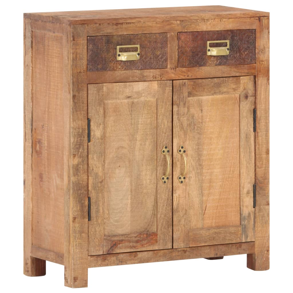 Sideboard 65X30X75 Cm Solid Rough Mango Wood