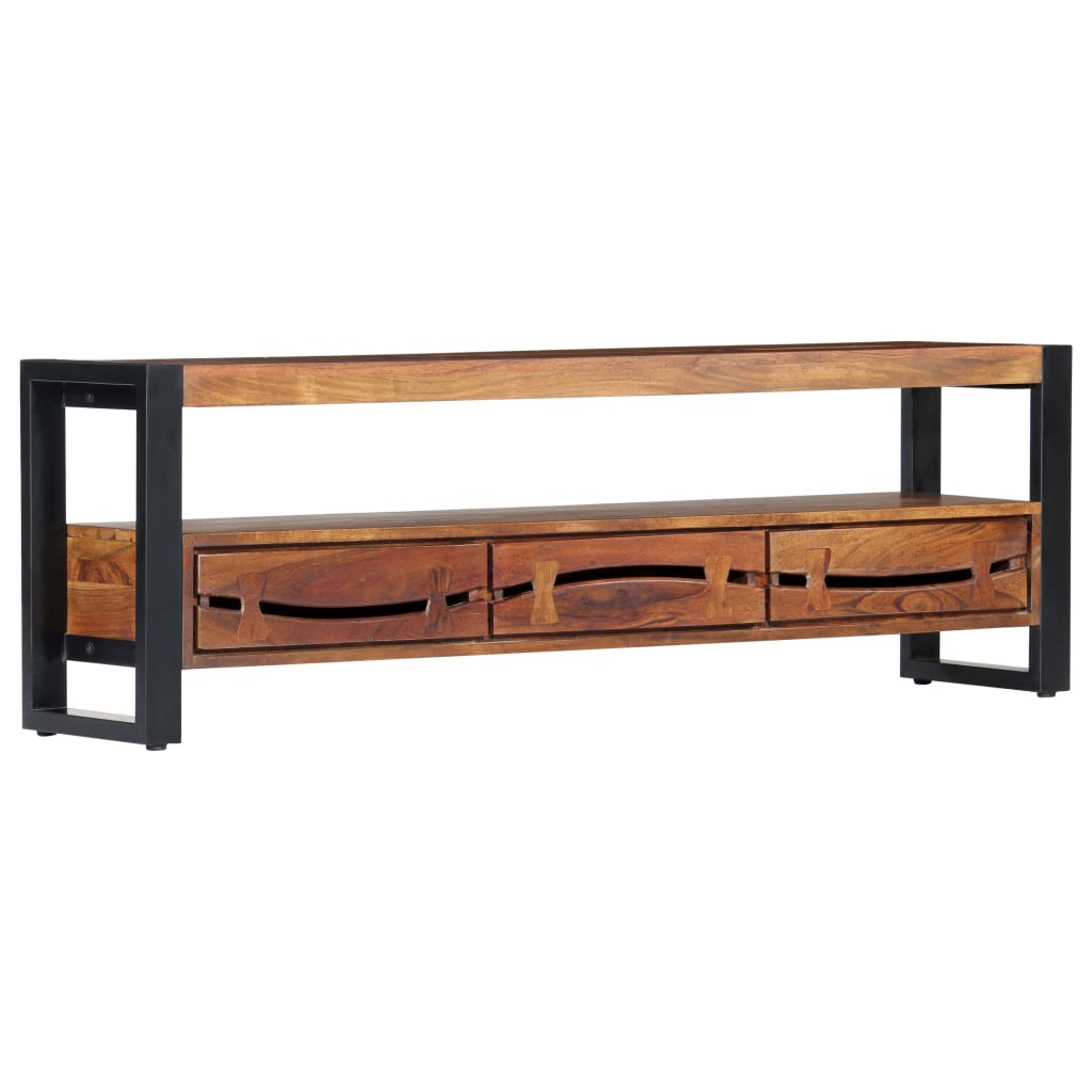 Tv Cabinet 140X30X45 Cm Solid Acacia Wood