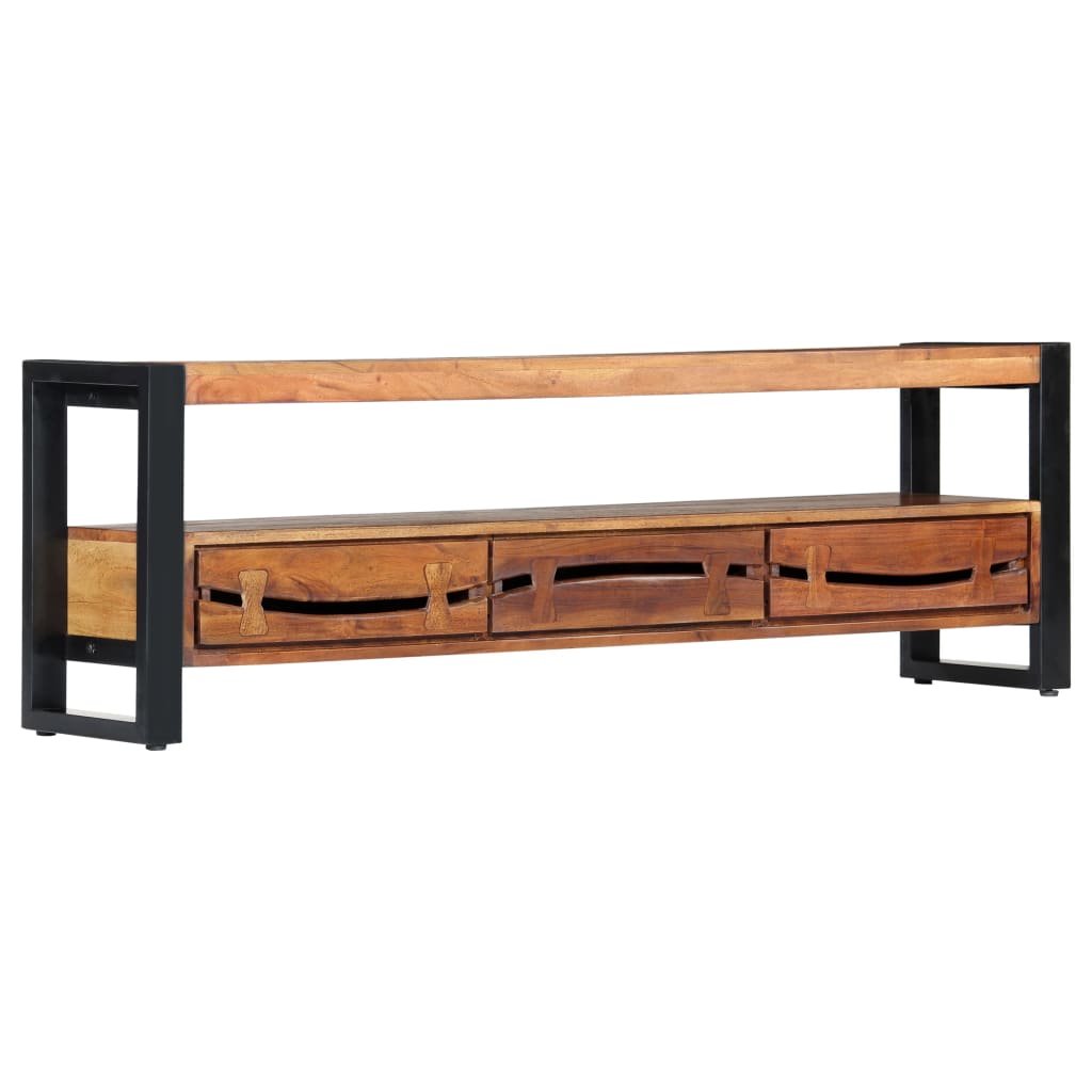 Tv Cabinet 140X30X45 Cm Solid Acacia Wood