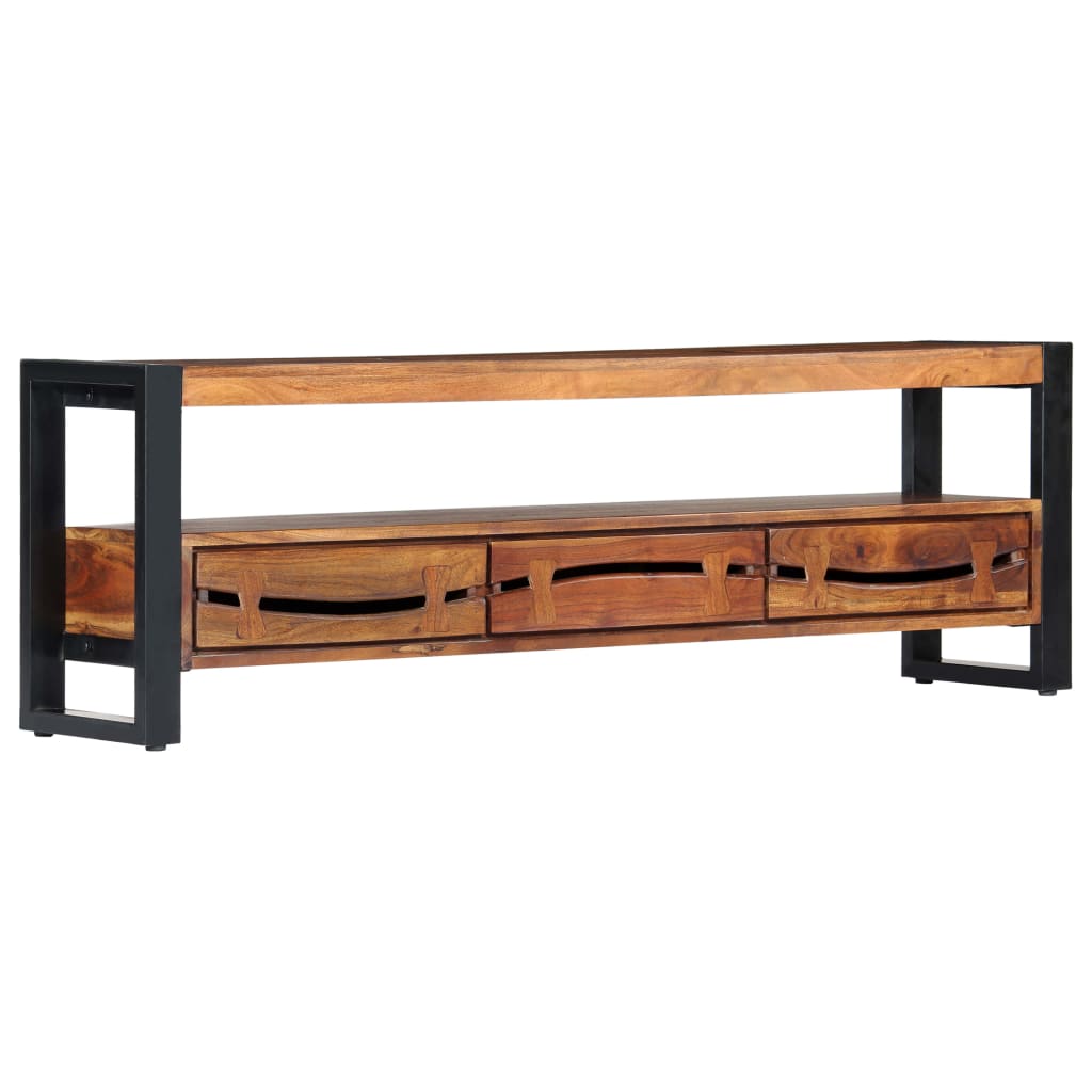 Tv Cabinet 140X30X45 Cm Solid Acacia Wood