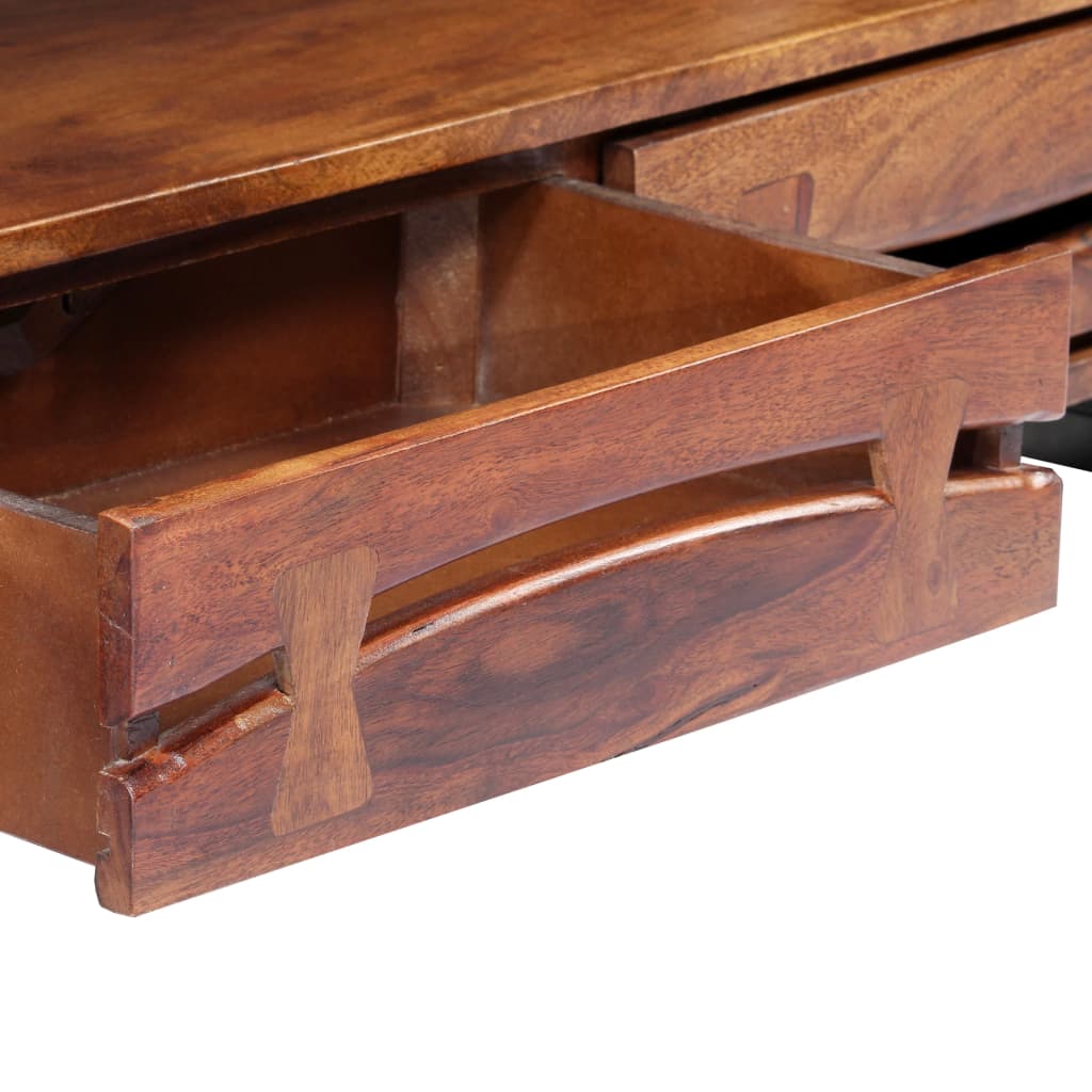 Tv Cabinet 140X30X45 Cm Solid Acacia Wood