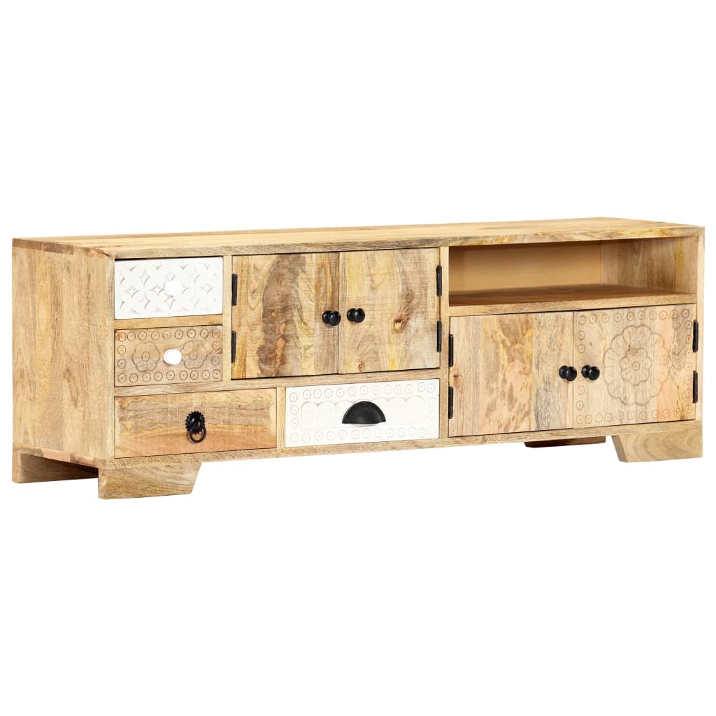 Tv Cabinet 120X30X40 Cm Solid Mango Wood