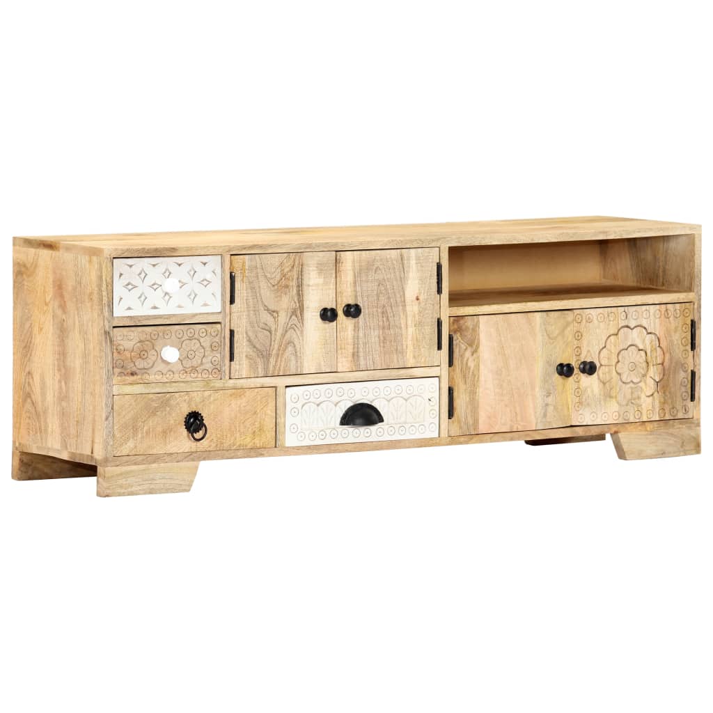 Tv Cabinet 120X30X40 Cm Solid Mango Wood