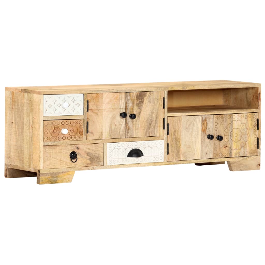 Tv Cabinet 120X30X40 Cm Solid Mango Wood