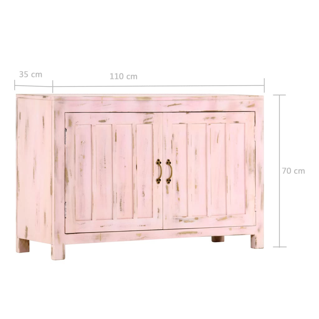 Sideboard 110X35X70 Cm Solid Mango Wood