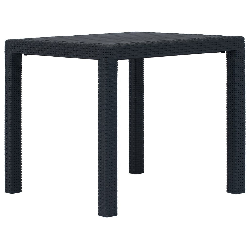 Garden Table Plastic Rattan Look