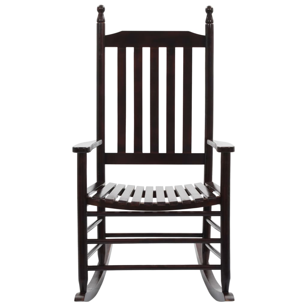 Rocking Chair With Curved Seat Poplar Wood