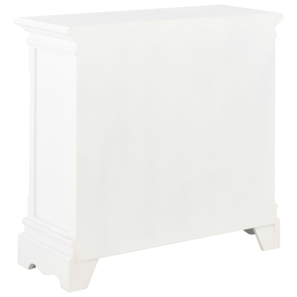 Sideboard White 70X28X70 Cm Solid Pine Wood