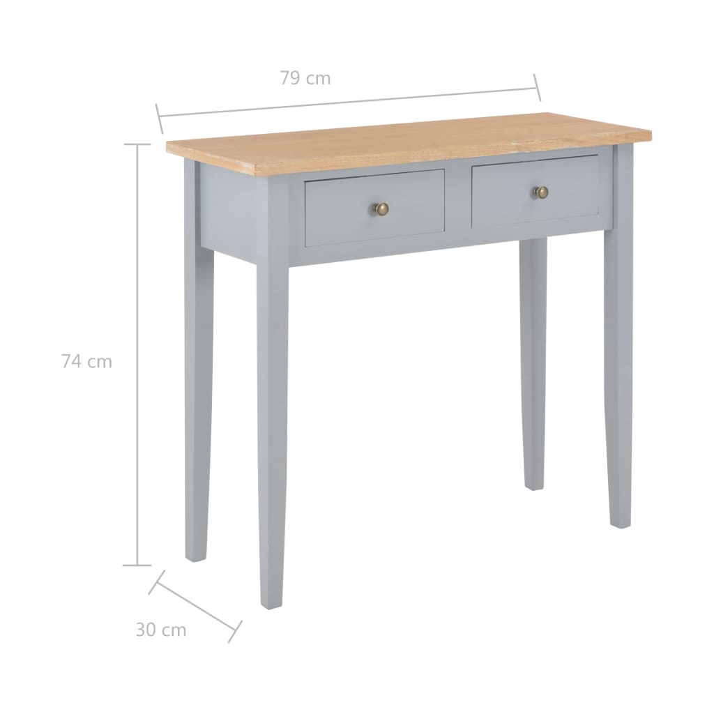 Dressing Console Table Grey 79X30X74 Cm Wood