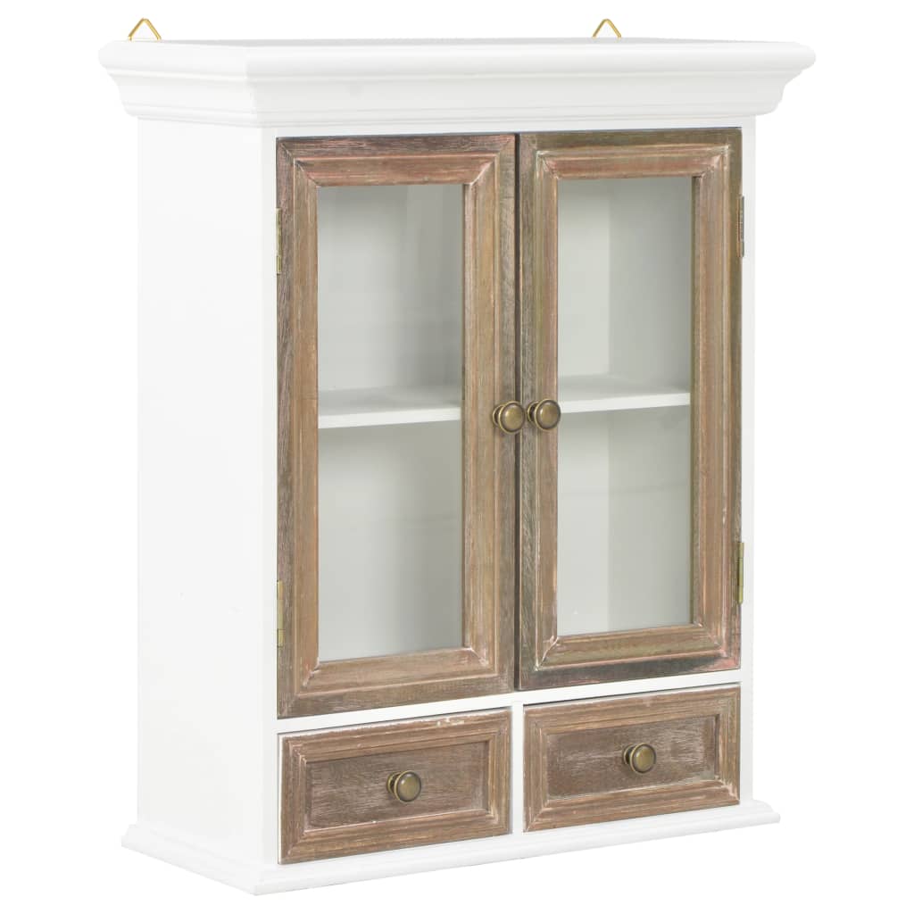 Wall Cabinet White 49X22X59 Cm Engineered Wood