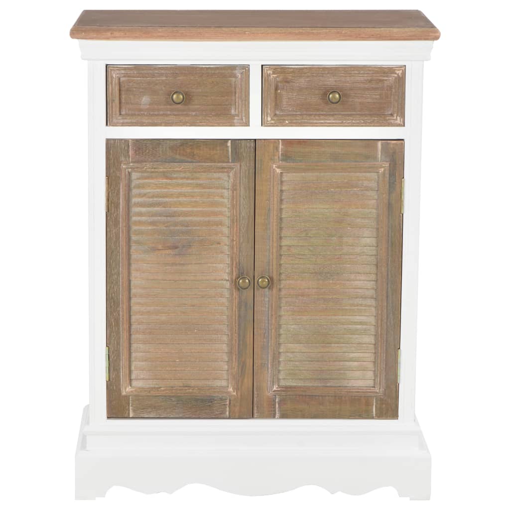 Sideboard White 60X30X80 Cm Solid Wood