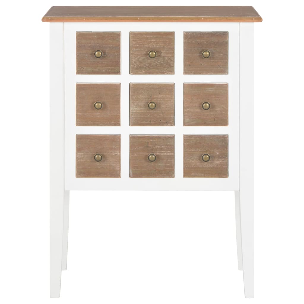 Sideboard White 54X30X80 Cm Solid Wood