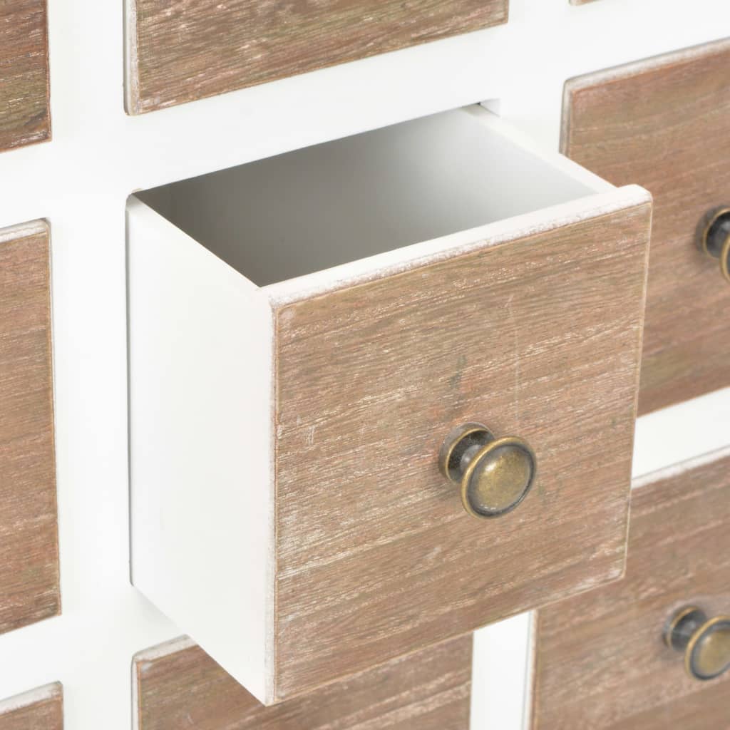 Sideboard White 54X30X80 Cm Solid Wood