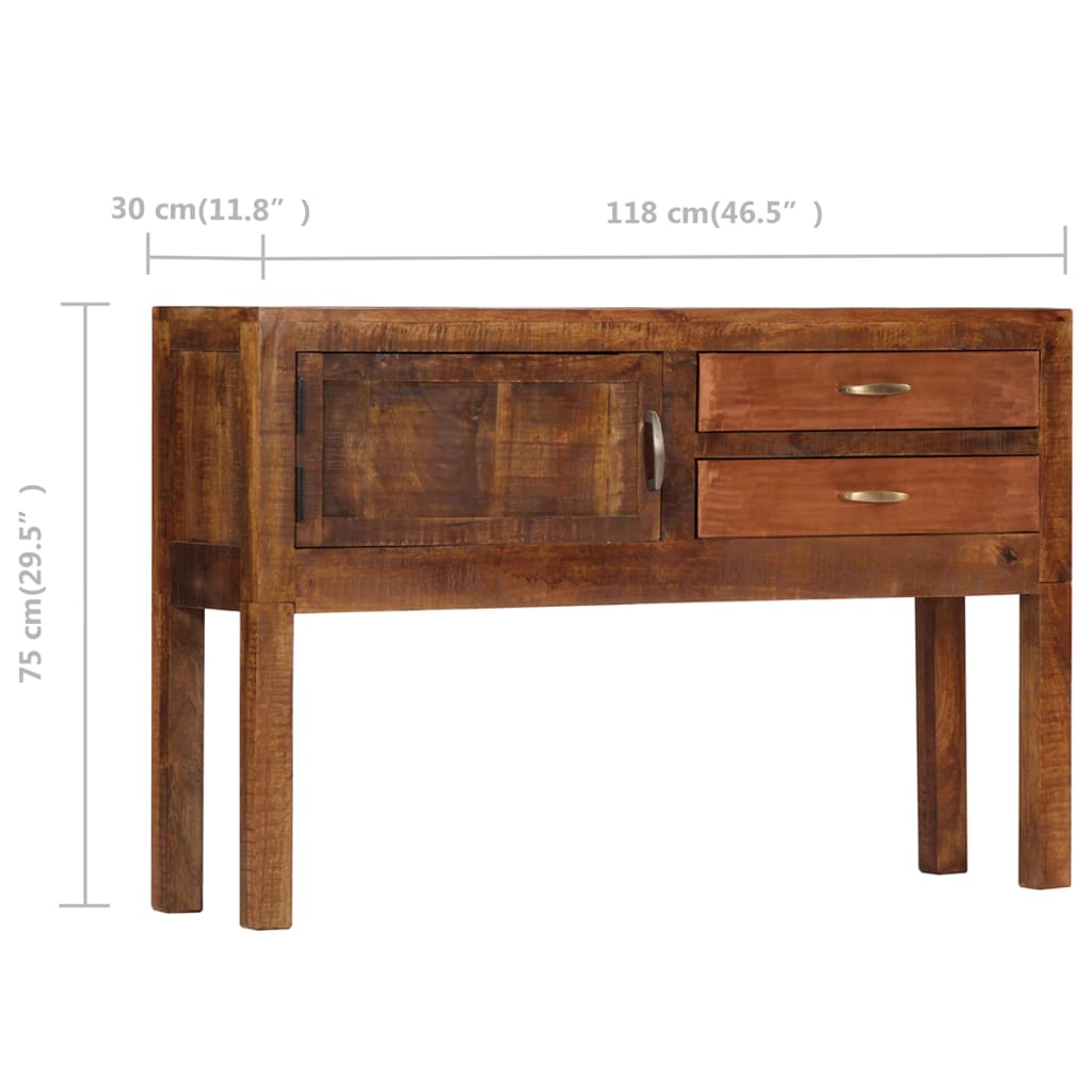 Sideboard 118X30X75 Cm Solid Mango Wood