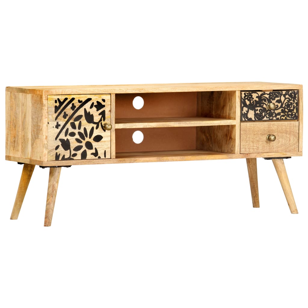 Tv Cabinet 100X30X45 Cm Solid Mango Wood