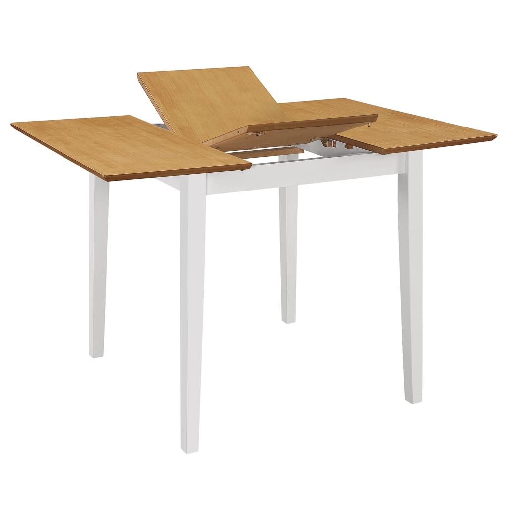Extendable Dining Table White (80-120)X80X74 Cm Mdf