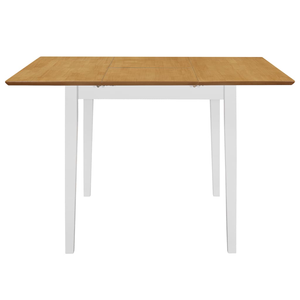 Extendable Dining Table White (80-120)X80X74 Cm Mdf