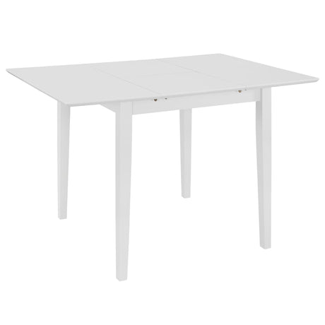 Extendable Dining Table White (80-120)X80X74 Cm Mdf