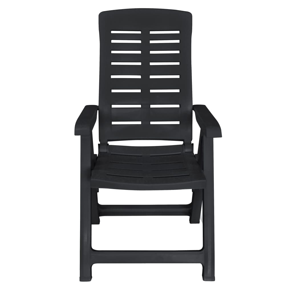 11 Piece Outdoor Dining Set Plastic Anthracite