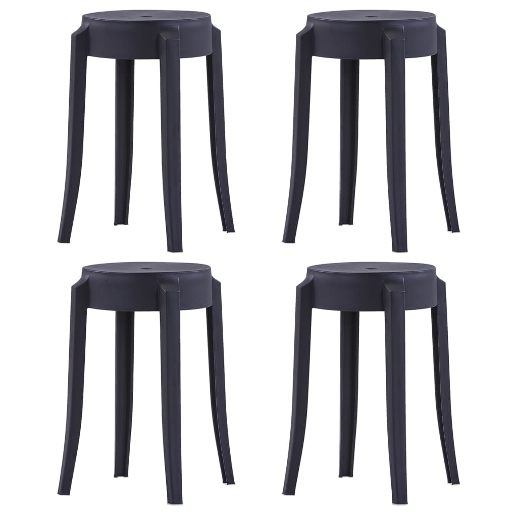 Stackable Stools 4 Pcs Plastic