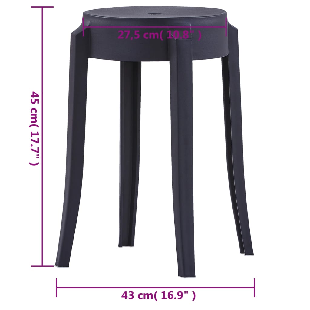 Stackable Stools 4 Pcs Plastic