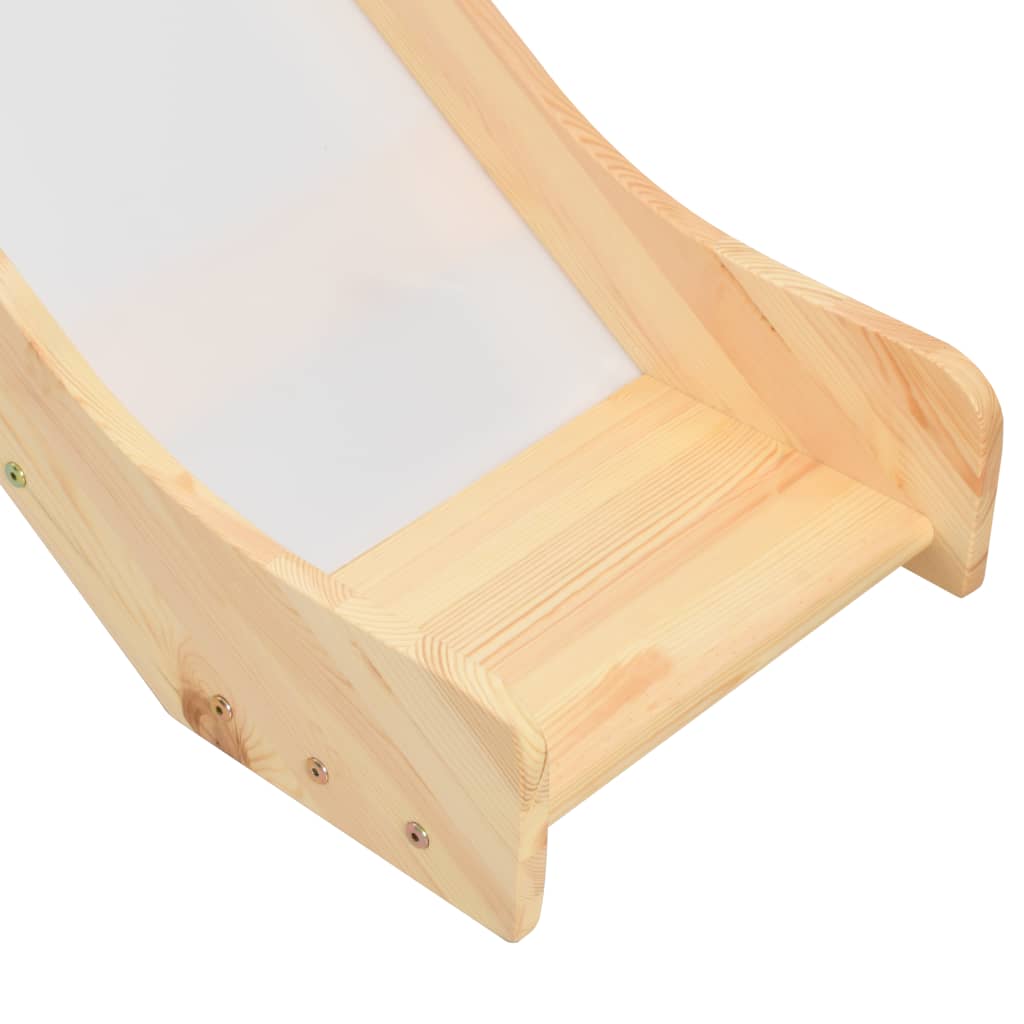 Children's Loft Bed Frame With Slide & Ladder Pinewood 97X208 Cm