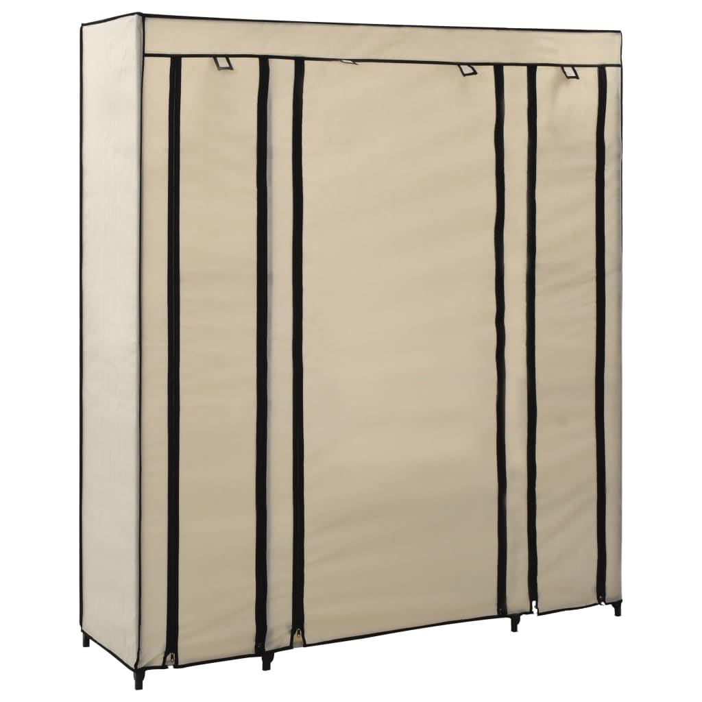 Wardrobe With Compartments And Rods 150X45X176 Cm Fabric