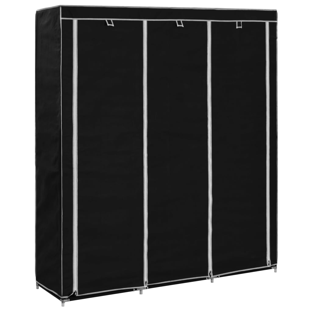 Wardrobe With Compartments And Rods 150X45X175 Cm Fabric