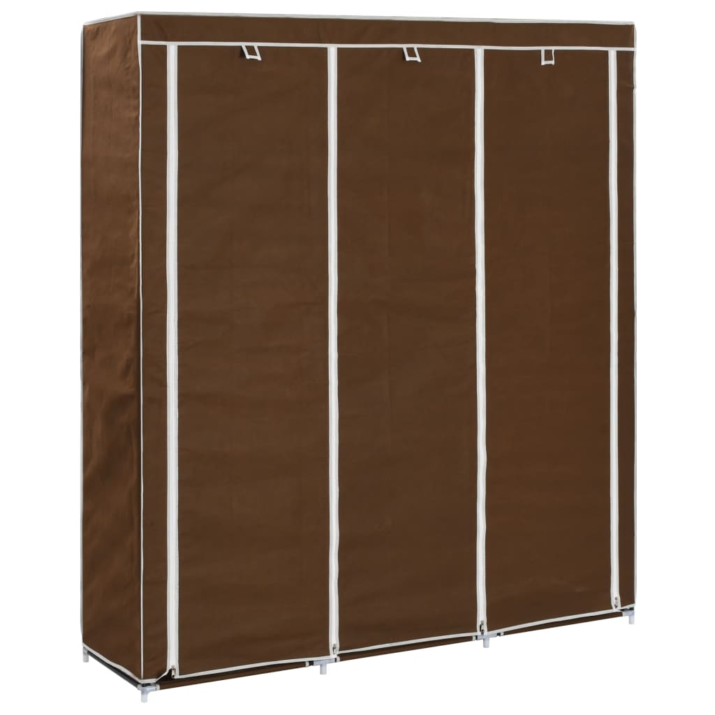 Wardrobe With Compartments And Rods 150X45X175 Cm Fabric