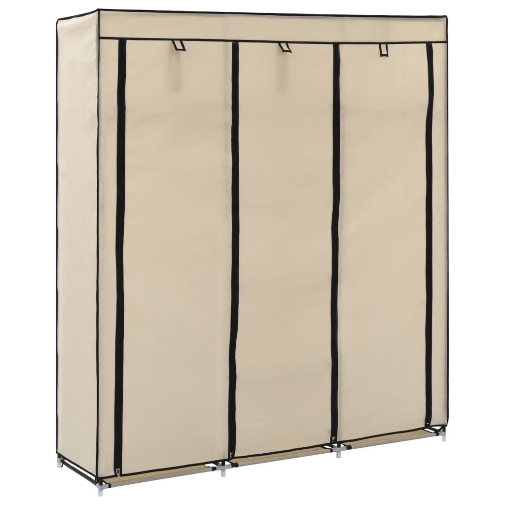Wardrobe With Compartments And Rods 150X45X175 Cm Fabric