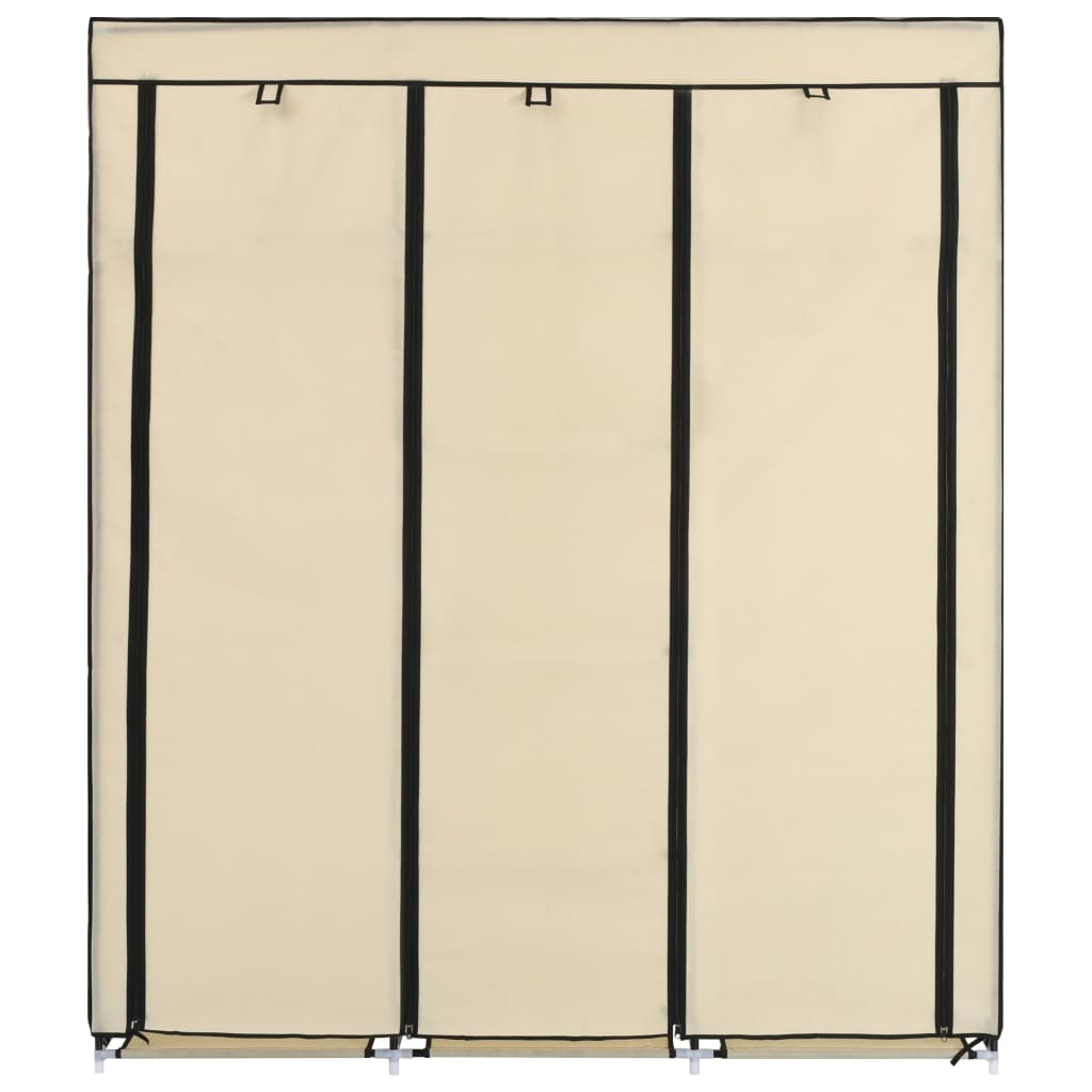 Wardrobe With Compartments And Rods 150X45X175 Cm Fabric