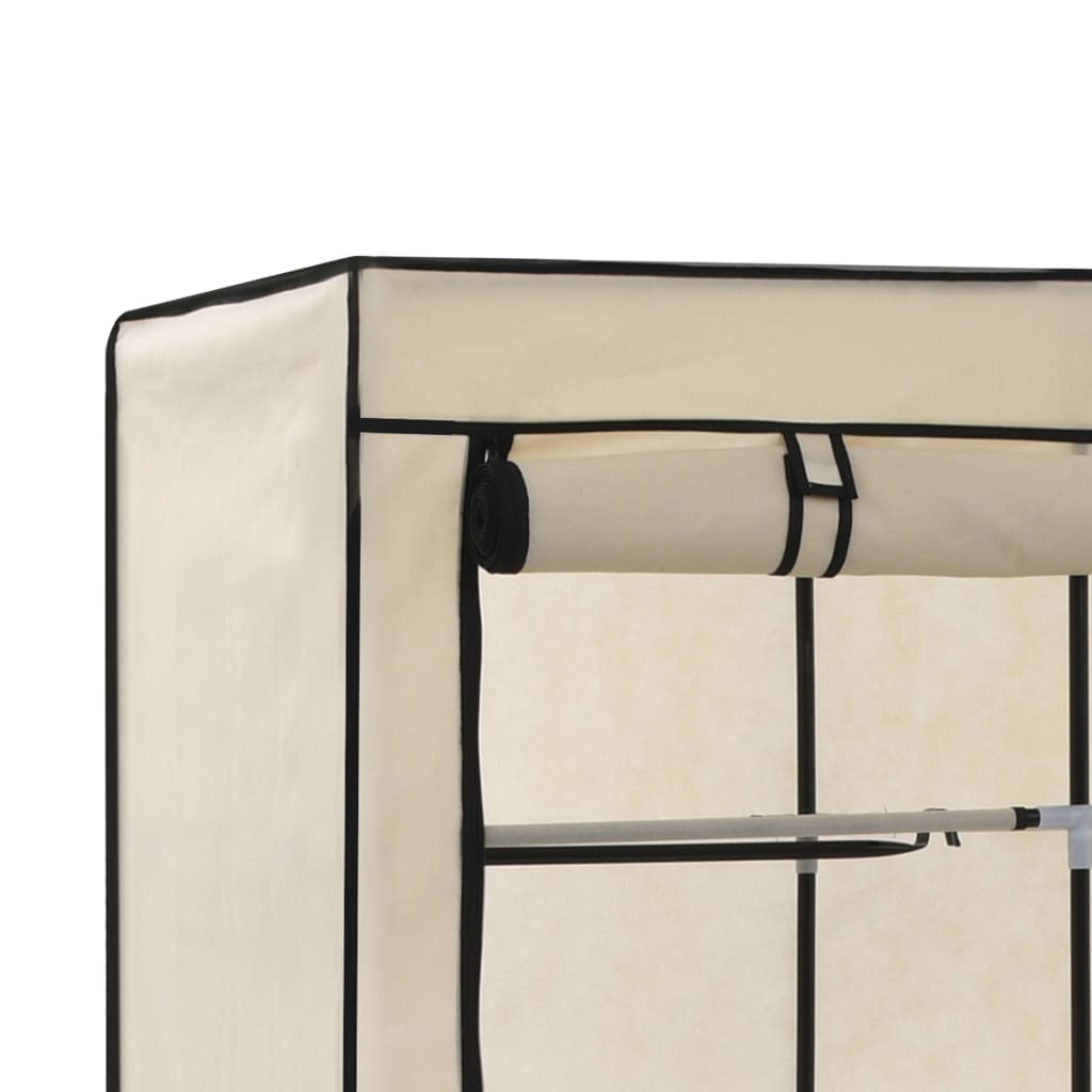 Wardrobe With Compartments And Rods 150X45X175 Cm Fabric