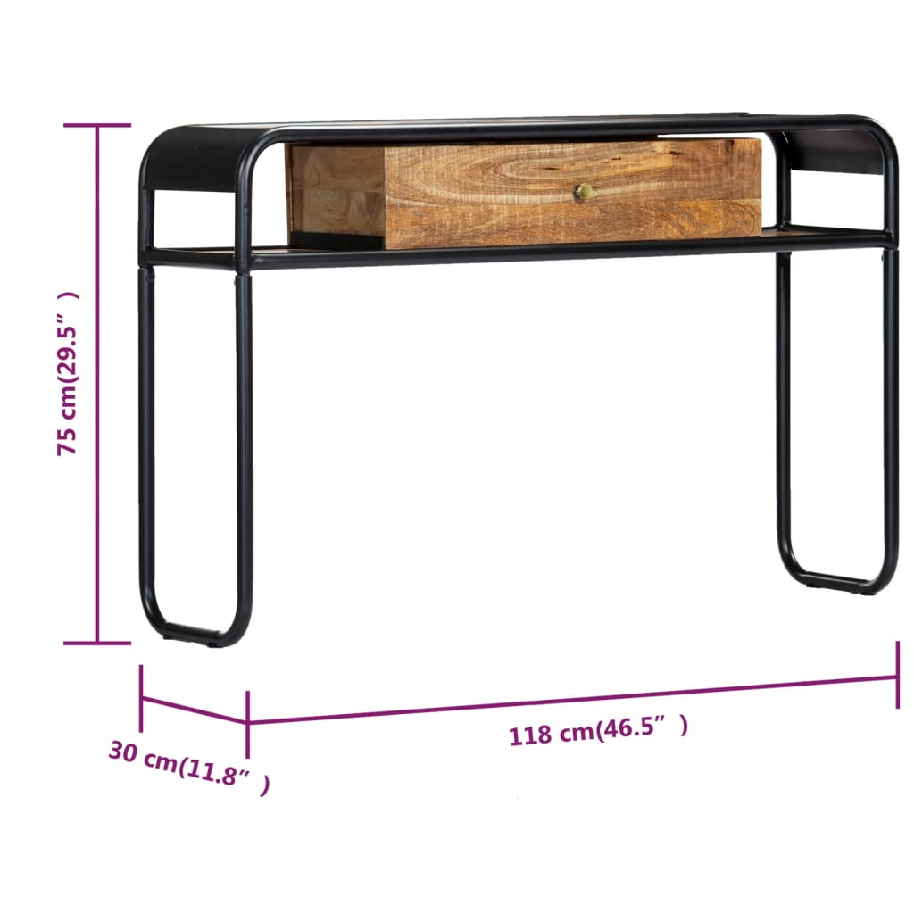 Console Table 118X30X75 Cm Solid Mango Wood