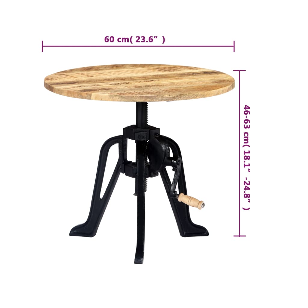 Side Table 60X(46-63) Cm And Cast Iron