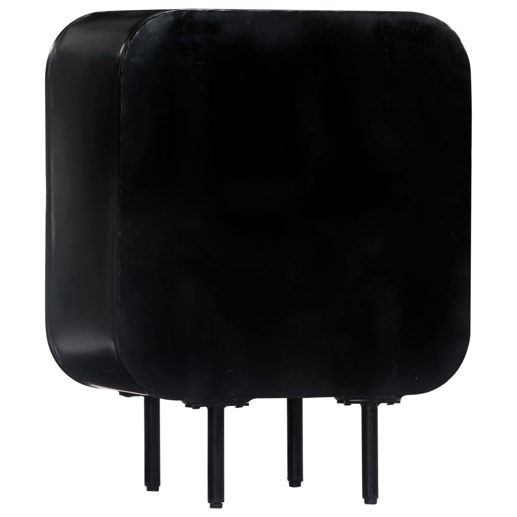 Sideboard 60X30X75 Cm Solid Mango Wood And Iron