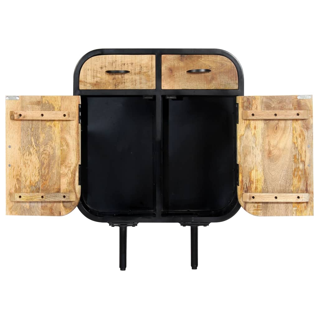 Sideboard 60X30X75 Cm Solid Mango Wood And Iron