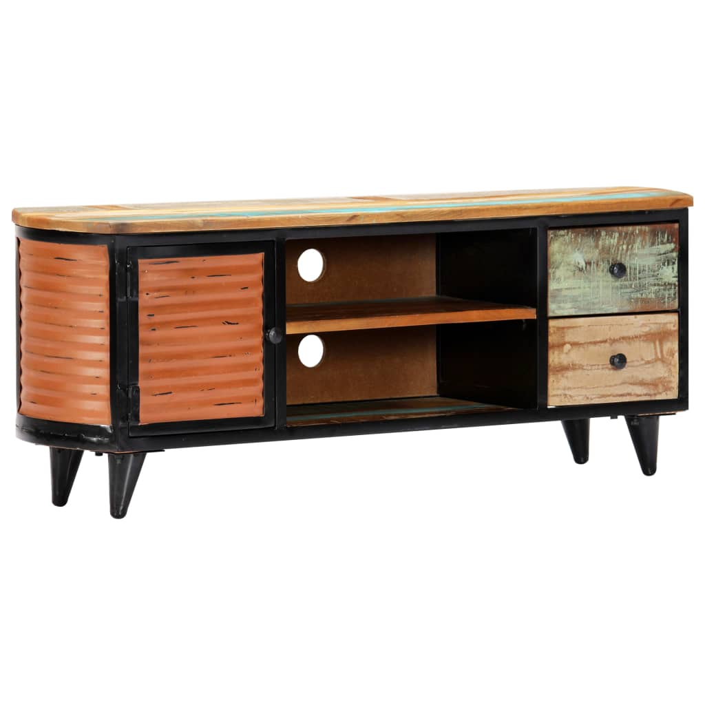 Tv Cabinet 120X30X45 Cm Solid Reclaimed Wood