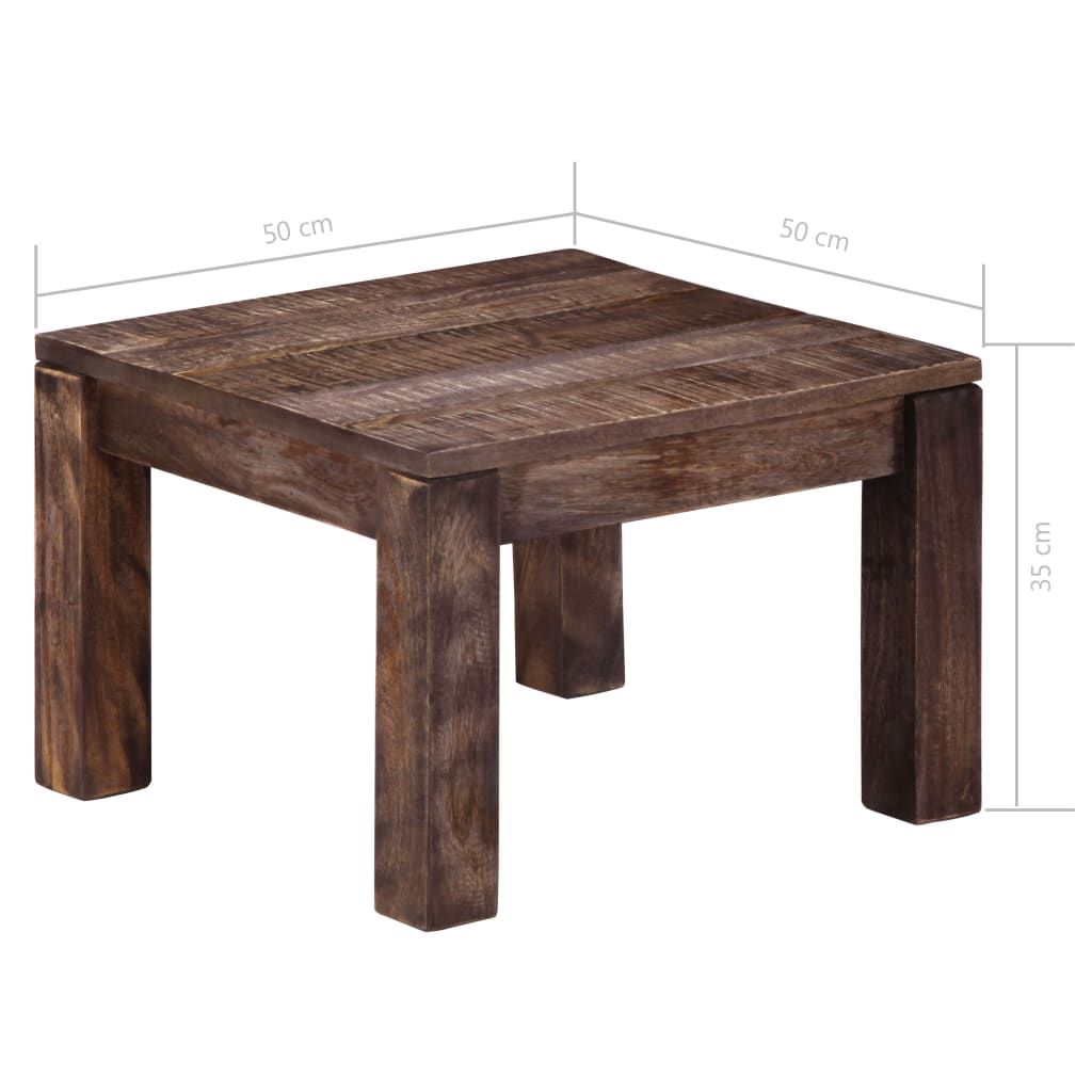 Coffee Table 50X50X35 Cm Solid Mango Wood