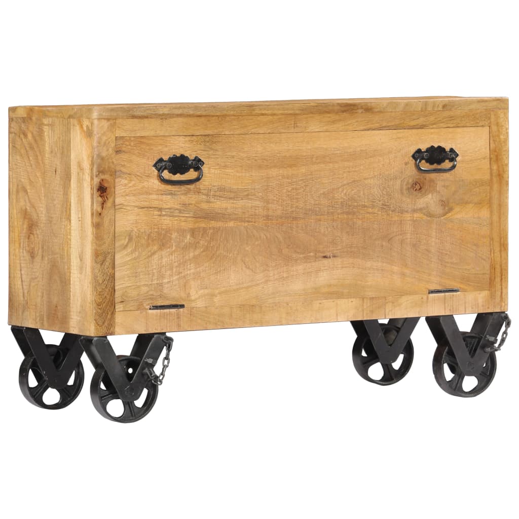 Shoe Cabinet 86X35X55 Cm Solid Mango Wood